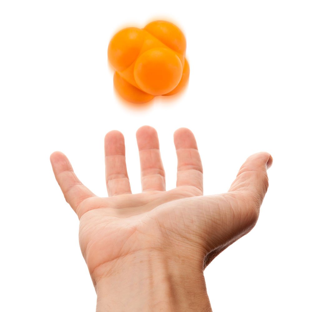 Crown Sporting Goods Hi-Bounce Reaction Ball Agility Trainer (Orange)