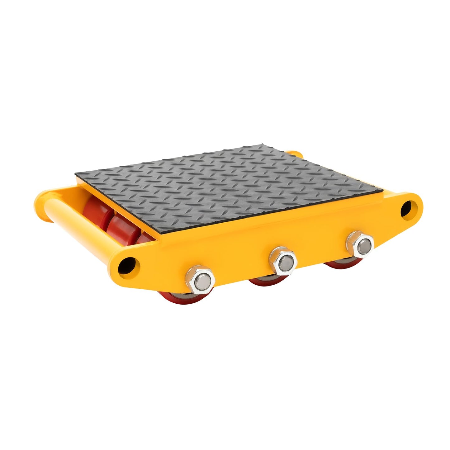 Machinery Skates, 33069.34lbs Max Capacity Industrial Machinery Mover with 9 Rollers, Heavy Duty Machine Dolly Skate for Industrial Moving Equipment, Yellow, 1pc