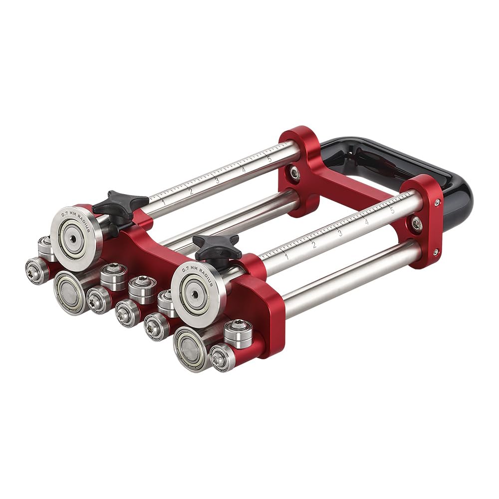 Malco FS2F150 2-Station Metal Roofing Bender (150mm) – 0–100° Sheet Metal Bending Tool, Adjustable Rollers (.5–1mm), Portable Bender for Standing Seam Panels, Includes IP67 Waterproof Case
