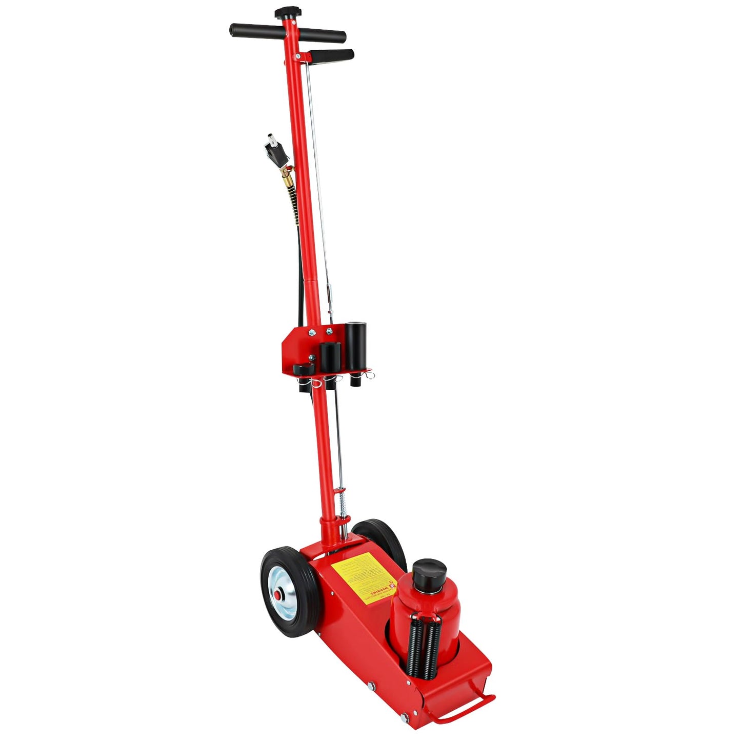 35 Ton Air Hydraulic Floor Jack (77 161 LBS) 3HP Air Compressor Compatible for Heavy-Duty Trucks Auto Repair Compact Low-Profile Design for Tandem Axle Vehicles Red