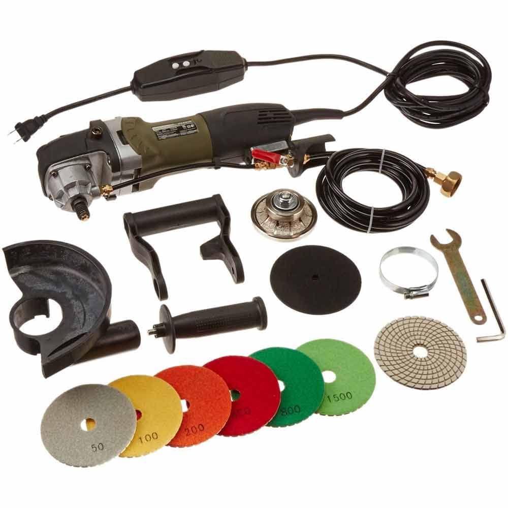 Hardin H38WVPOLSET 3/8-Inch Radius Stone and Concrete 1/4-Round Bullnose Shaping and Wet Polishing Kit