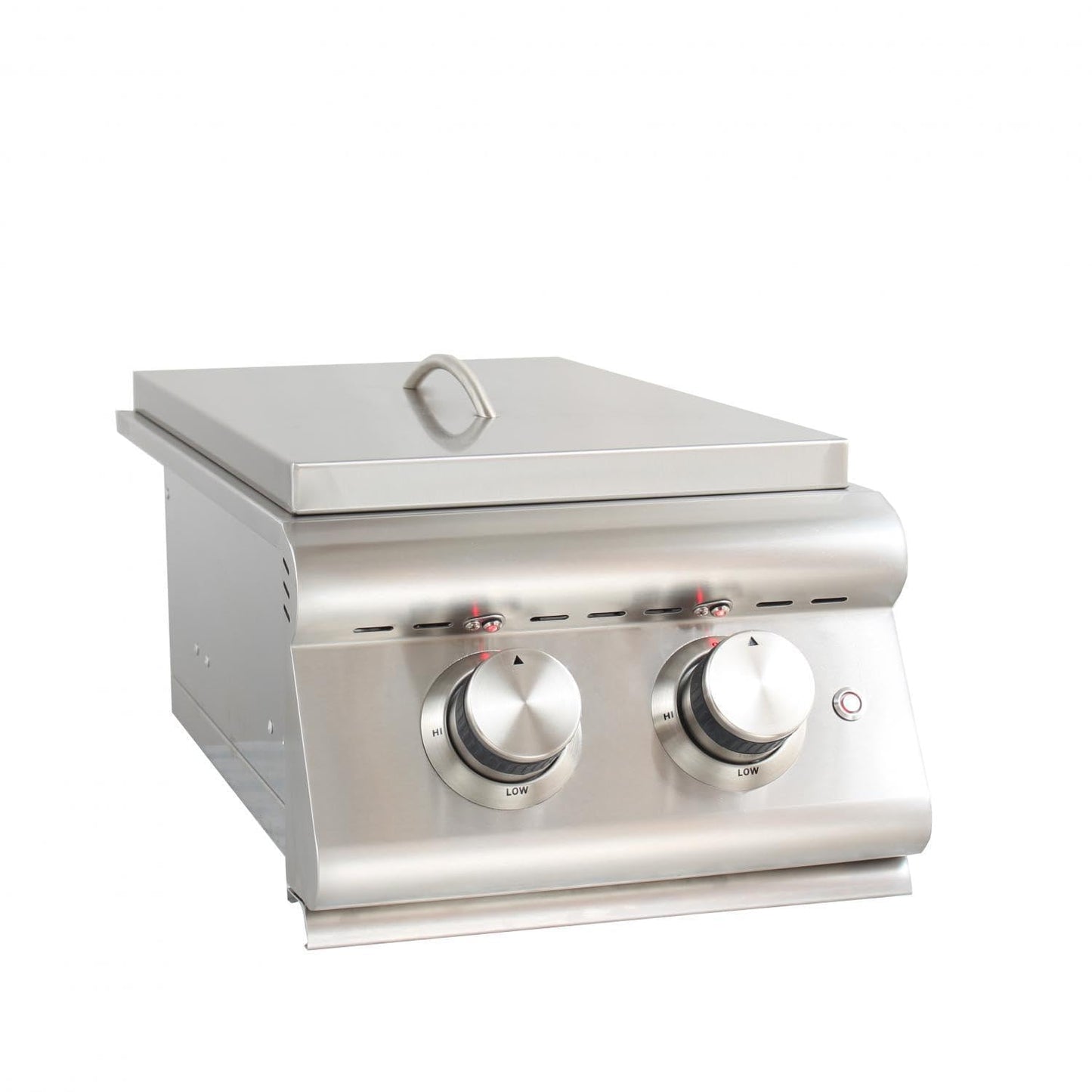 Heavy-Duty Stainless Steel Outdoor | Blaze Double Side Burner Propane LP Grill Barbeque | LED Lights Thermometer | Best Of Backyard For Grilling Masters | BLZ-SB2LTE-LP