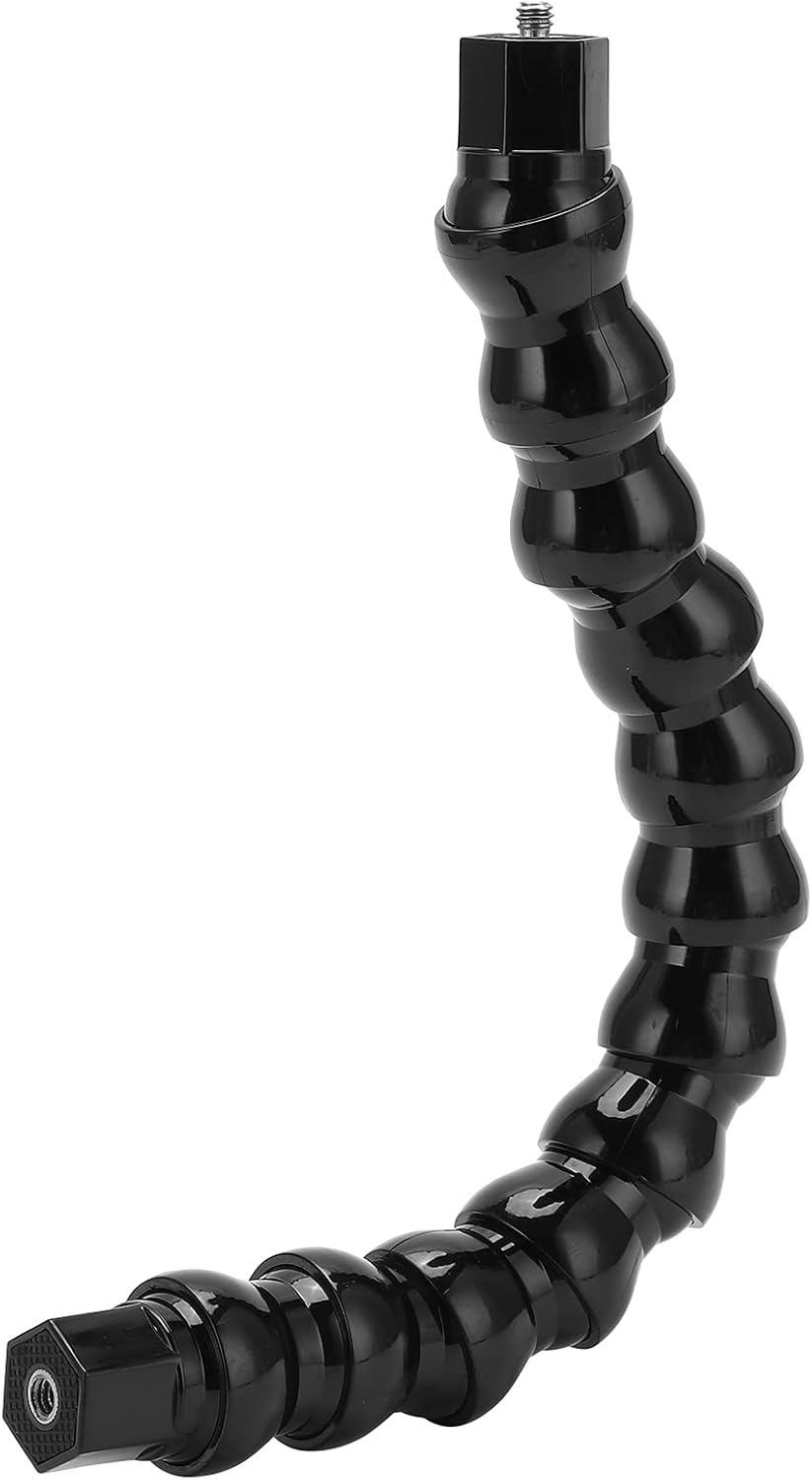 Milltrip 12-Section 1/4in Flexible Arm Mount Monopod, Gooseneck Camera Mount, Adjustable Sports Camera Holder, Screw