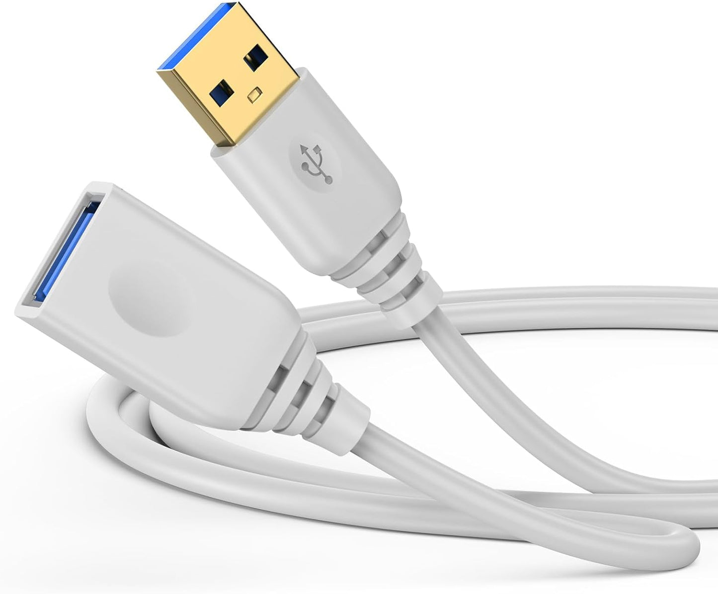 Cable,10FT Cable,5Gbps Mouse USB Extension USB A White Type A to Type A Extender Male to Female Extension Cable Hub