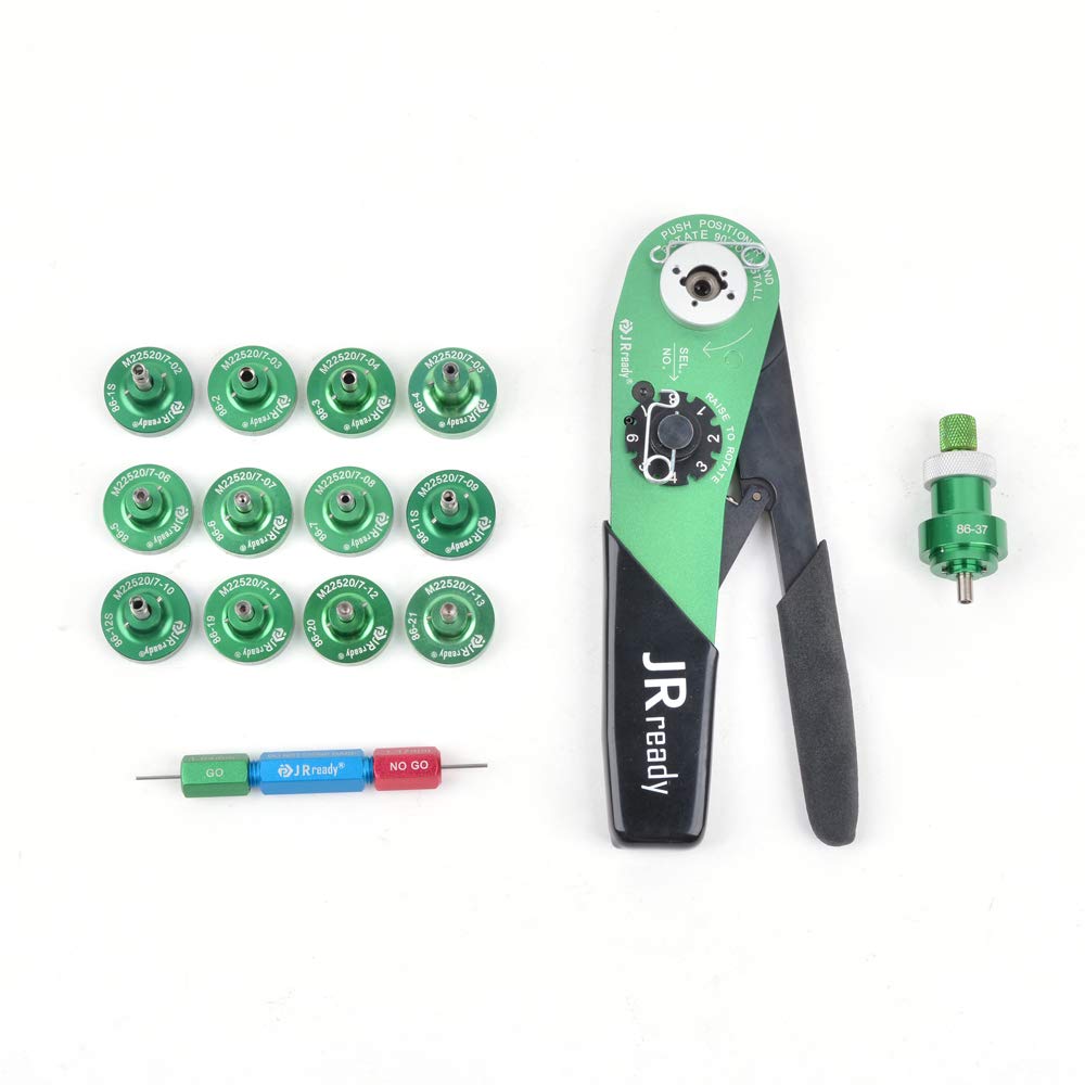 JRready M22520 7 Series ST1049 crimping tool KIT YJQ-W7A M22520 7 01 hand crimping tool with 86 series positioner and G145 for 16 to 28 awg Pin Terminal Contacts