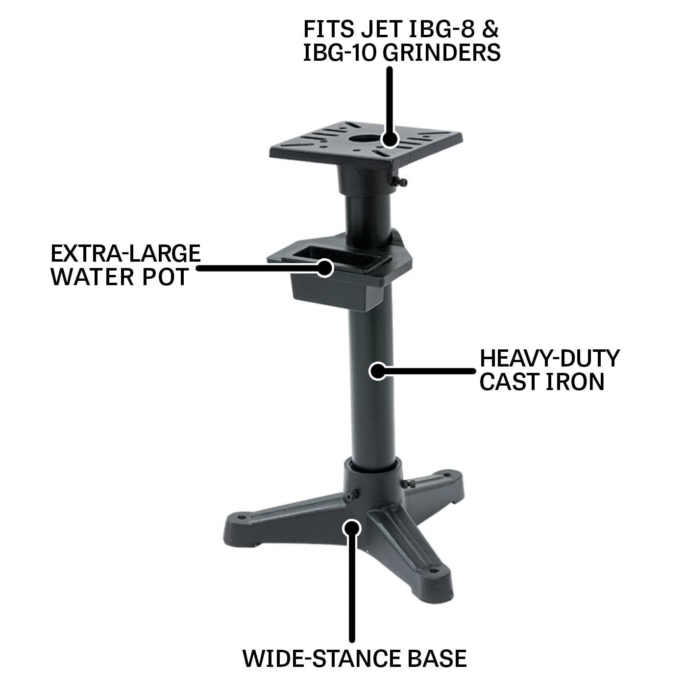 JET Grinder Stand, fits IBG-8 and IBG-10 Grinders (IBG-Stand)