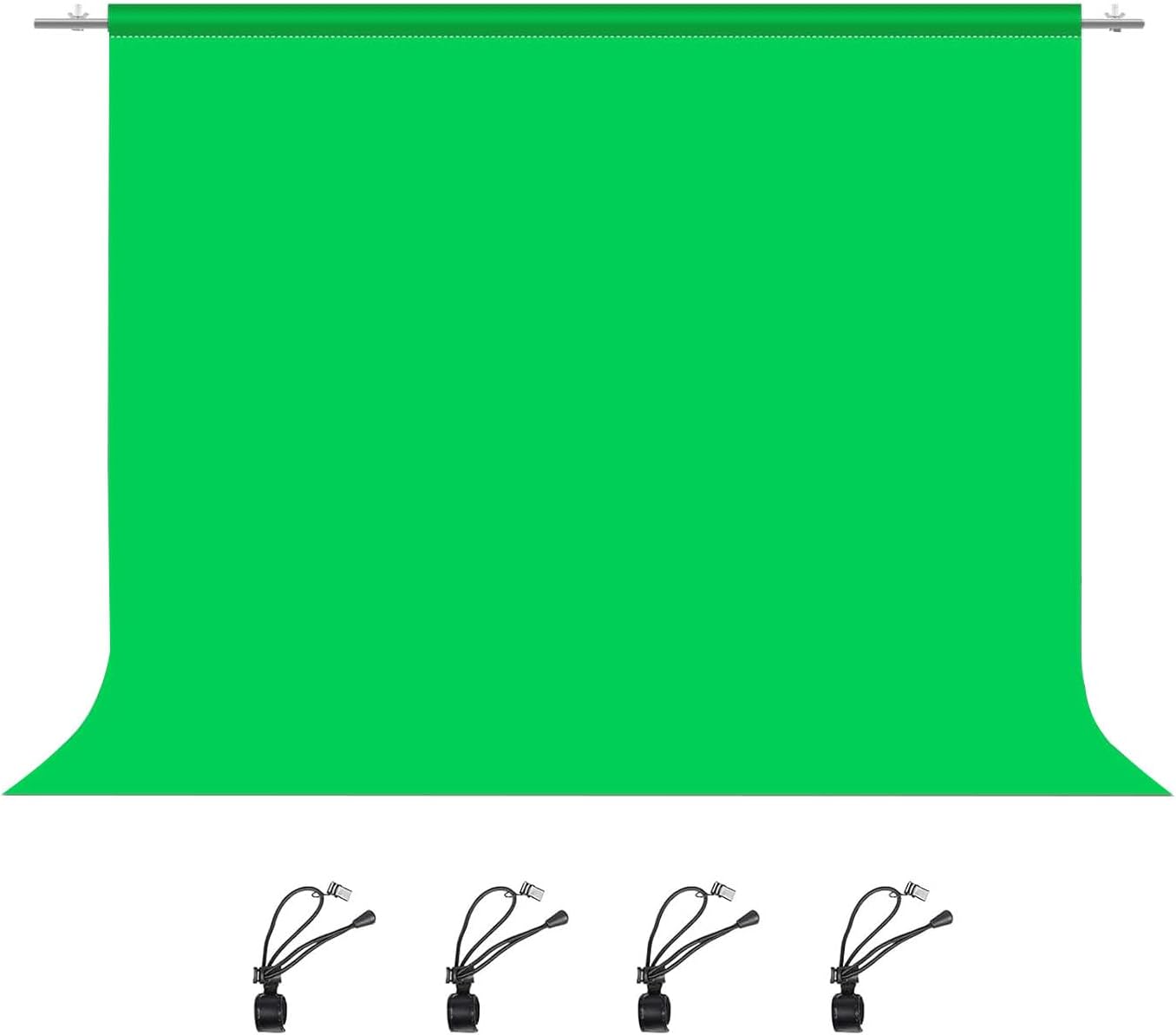 4 9.9 6.6 PULUZ Green Screen Backdrop with Fixing Clip, x Ft Photography Chroma Key Greenscreen Background