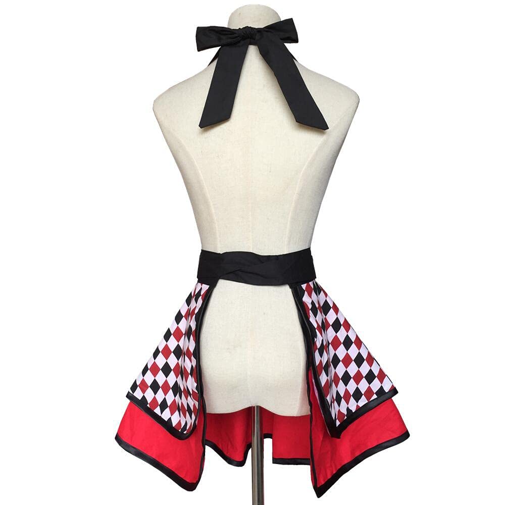 Hyzrz Lovely Handmade Cotton Retro Aprons for Women Girls Cake Kitchen Cook Apron for Mother's Gift (Multicolor)