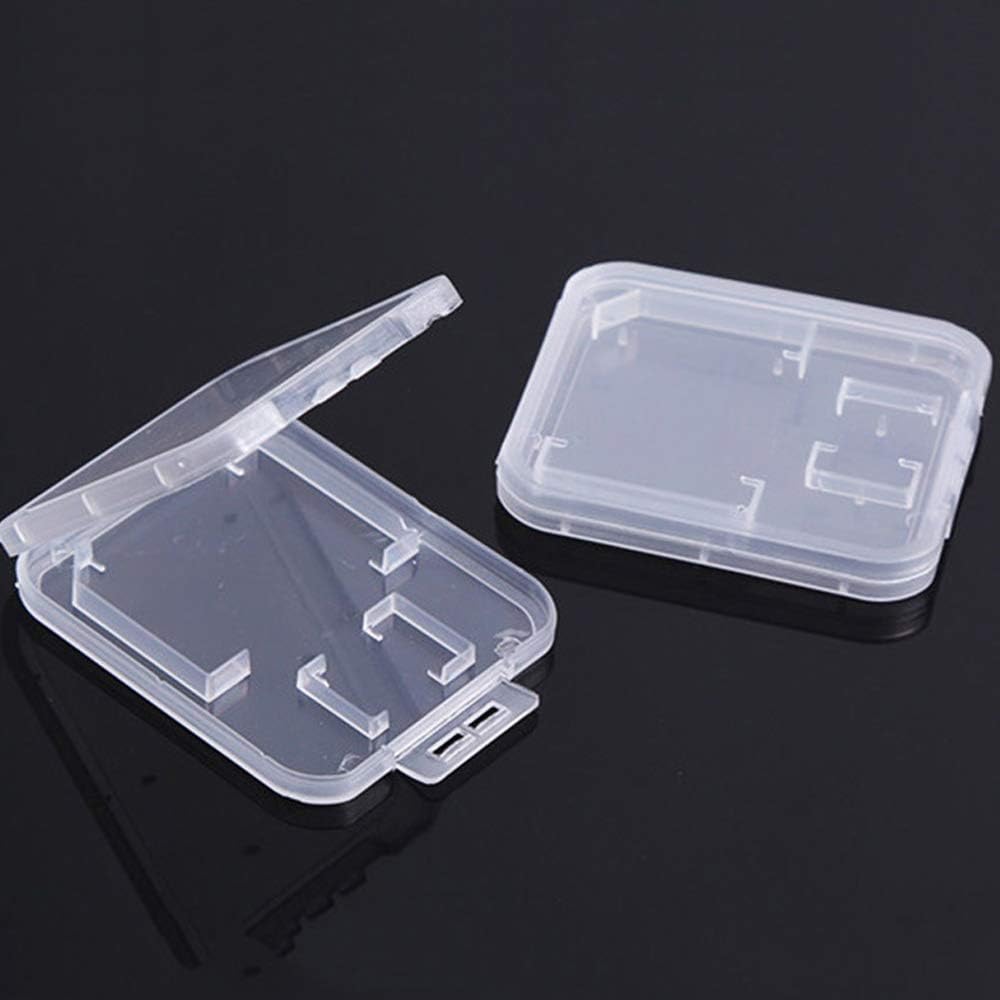 SteelFever (20 Clear Plastic Memory Card Case Compatible with SD SDHC SDXC Micro SD T-Flash Card PCS)