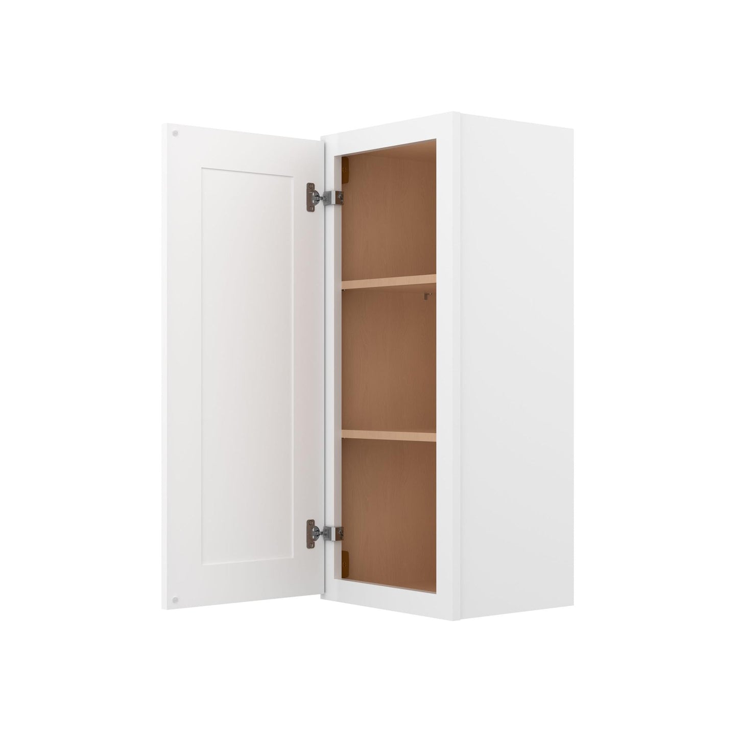 Furinno Shaker Wall Kitchen Cabinet 1-Door-2 Shelves, Ready to Assemble, 12 D x 15 W x 36 H, White