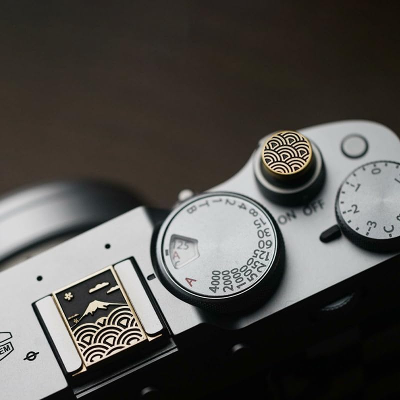 X-T50 X-S20 X-S10 X-T4 XT30 Z6iii Z7 Z30 Z50 Set) Wave Pattern Camera hot Shoe Cover Camera Shutter Button for Fujifilm
