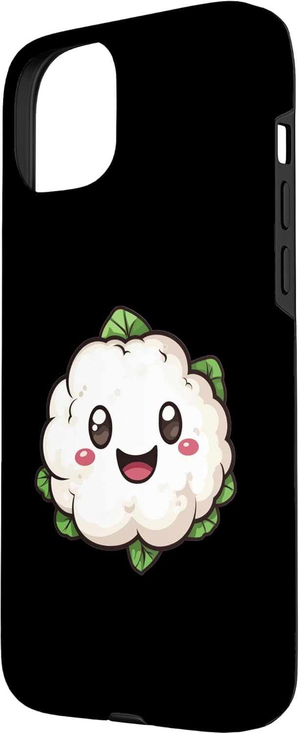 Cauliflower Brassica Oleracea Vegetable Designs 15 Cauliflower In Funny Kawaii Style Case for iPhone Plus