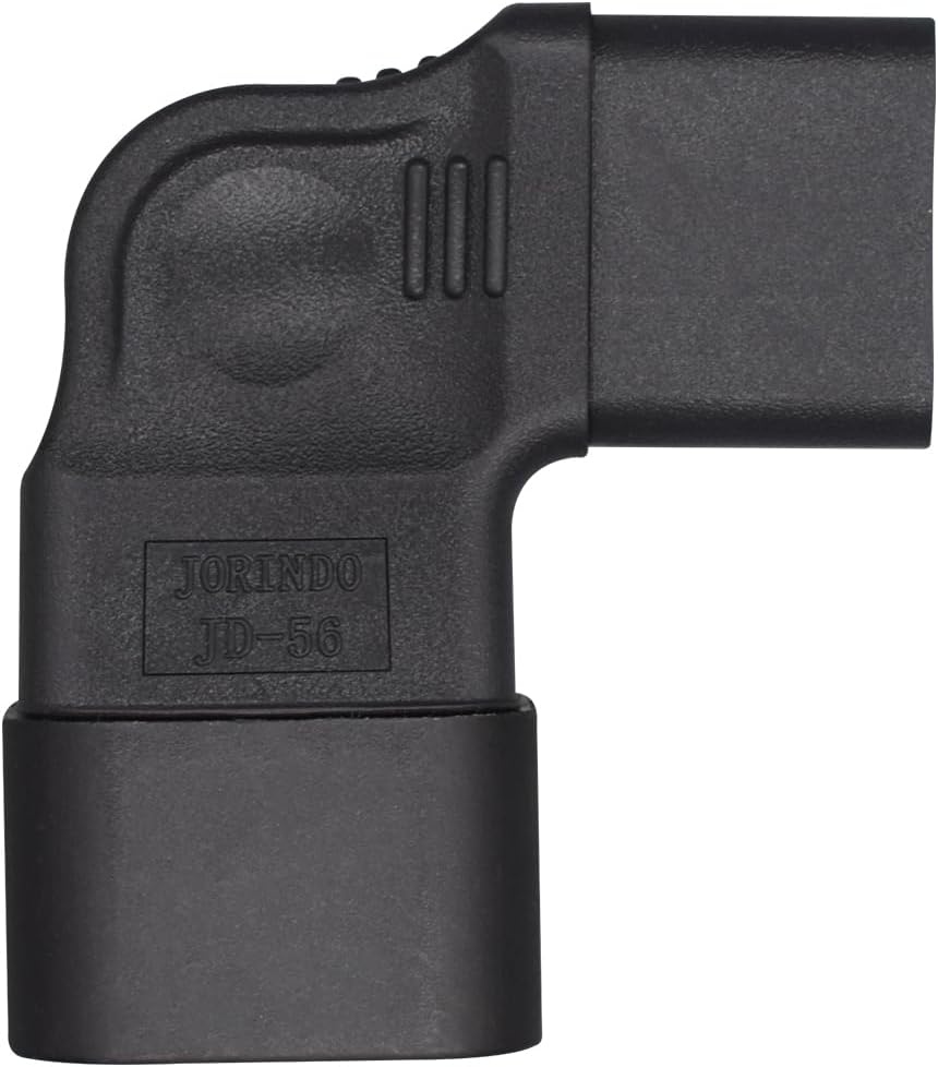 Strhowill C14 C13 C14 C13 C13 2.5A-10A/250V to Left-Angled Power Adapter - Male to Female Conversion, Suitable