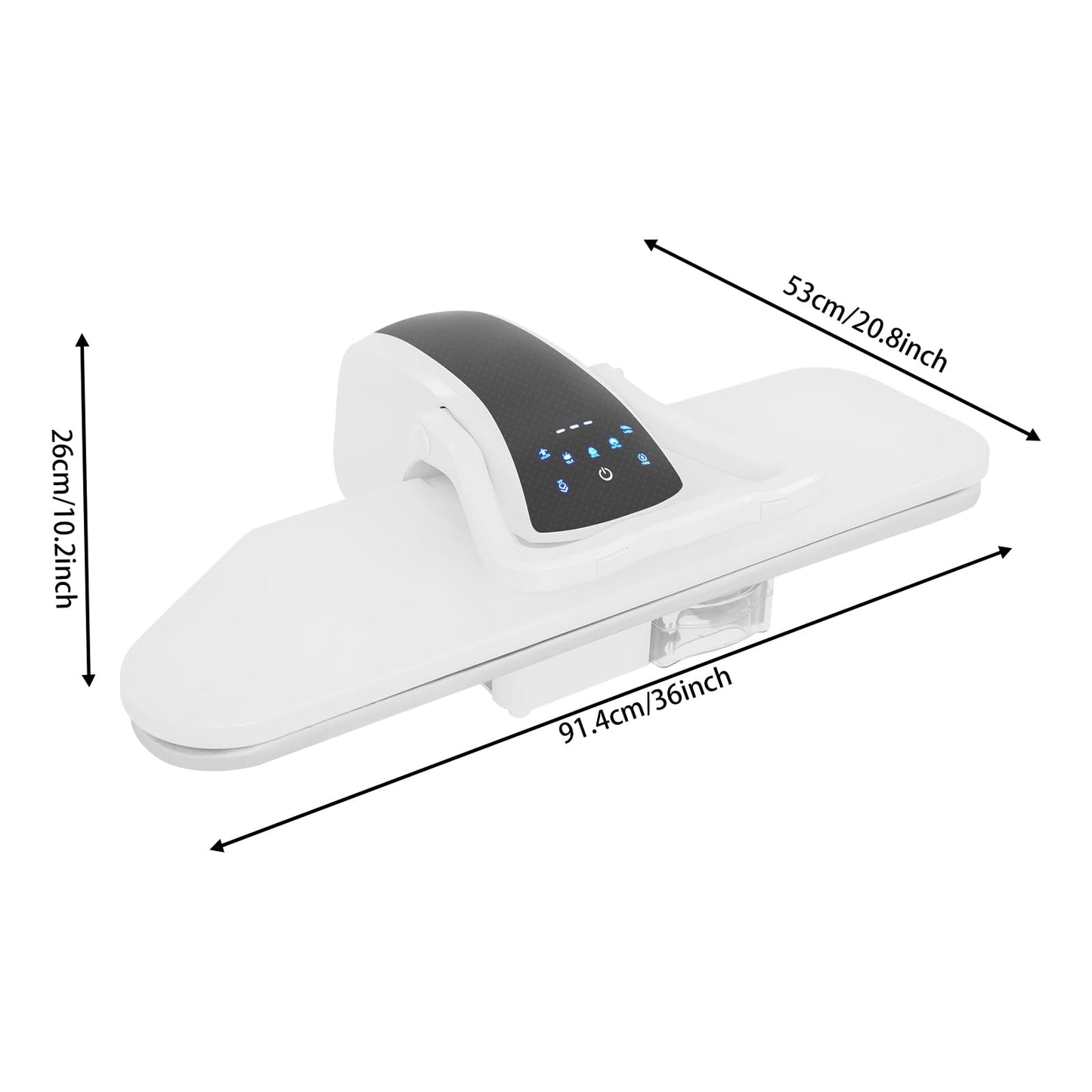 35.8" Large Steam Iron Press with LED Touch Screen Professional Iron Press Machine Vapor Press with 5 Fabric Settings & Steam Burst Function for Home Business 35.2oz Capacity Water Tank (Detachable)