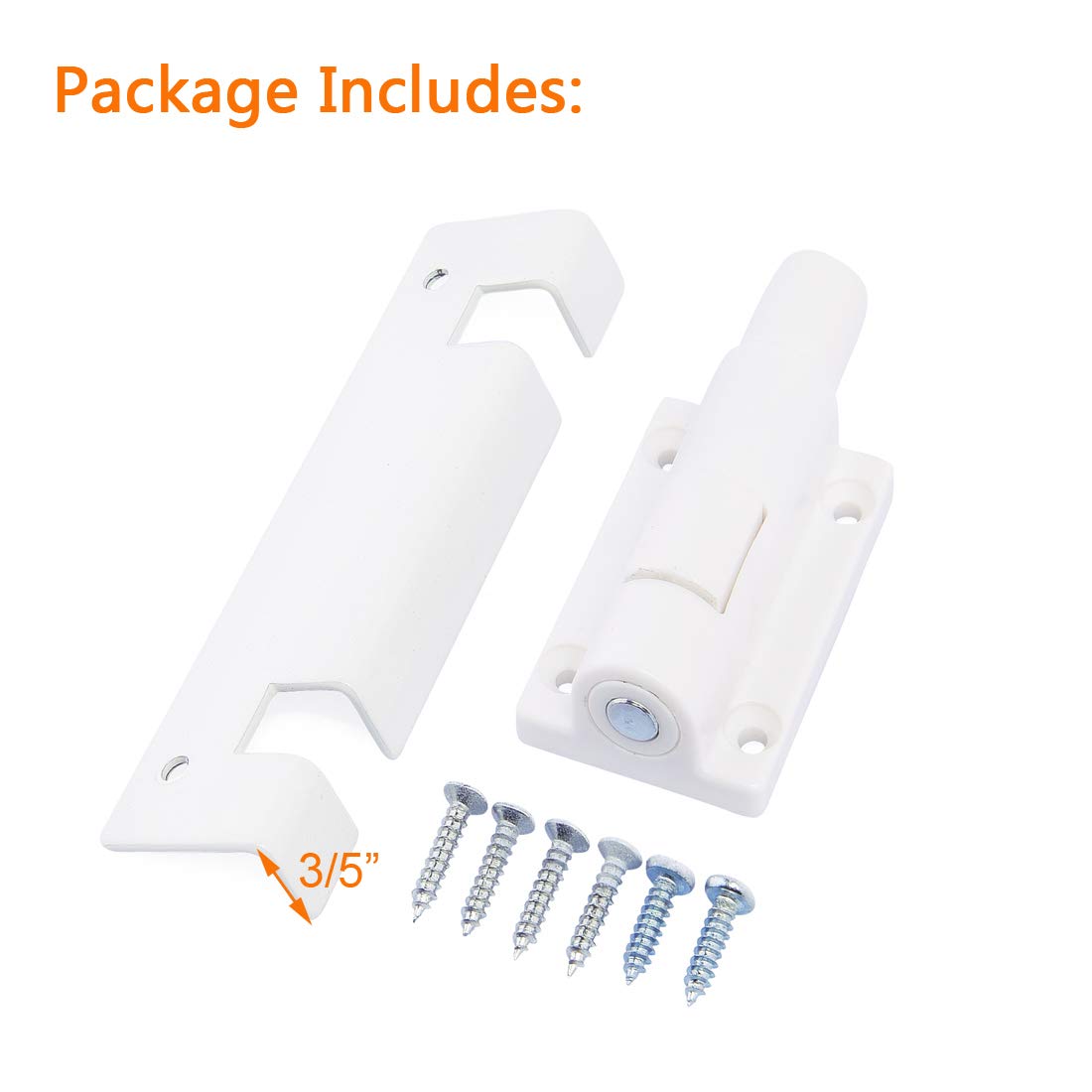 HauSun Patio Sliding Door Security Foot Lock Kick Lock, Fits on Top Rail-Childproof patio Door guardian-or Bottom Rail-Foot Operated-Keep Your Family Safe and Secure(1 Pack,White)