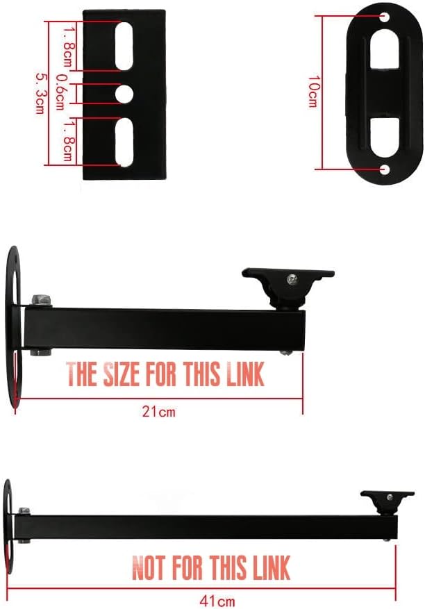 V-Fiabilidad 8" 180 Long Arm Bracket Degree Rotatable Projector Wall Mount Stand Bracket for Security CCTV Camera Wall