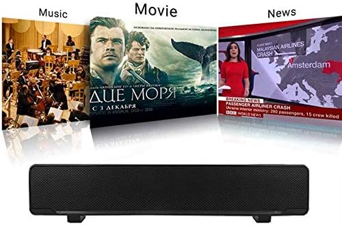 YaizK 3.5 mm MP3, MP4 Mini Portable USB Wired soundbar Music Player Bass Surround Soundbox Speaker with Audio Plug