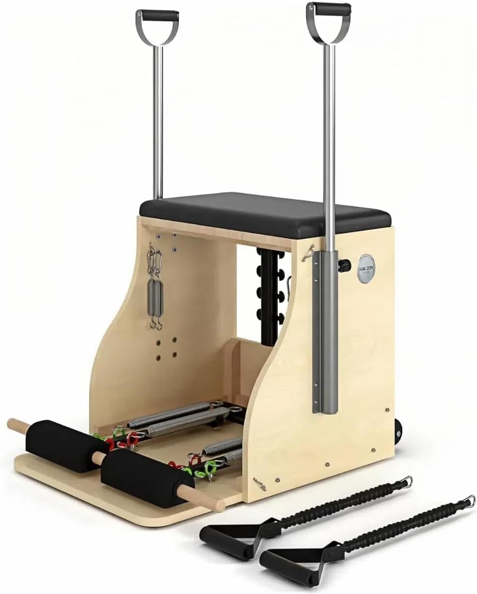 STSERT ZONE Pilates Chair, Split-Pedal Stability Combo Chair with Handles, Wunda Chair Pilates Machines for Home Use and Studio，Yoga Fitness Trainer