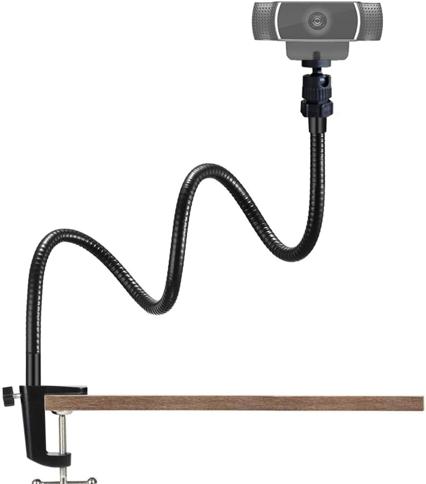 Etubby 27" C925X, C922, C930e, C930, C920, C615, (1/4" Webcam Stand Holder Adjustable Gooseneck Desktop Camera Desk