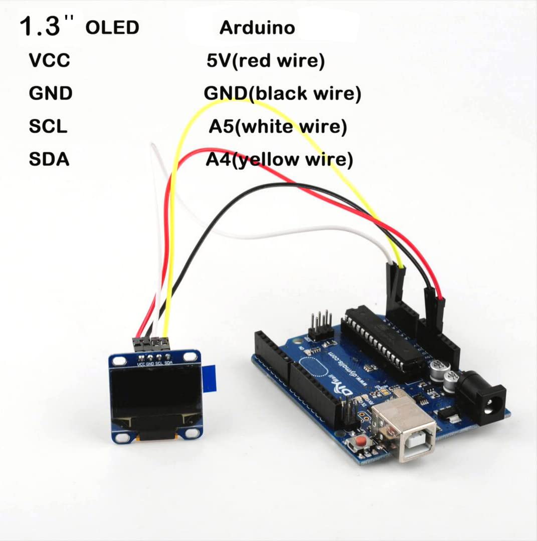 1.3" I2C 128X64 SH1106 51 MSP420 STIM32 ESP32 OLED Display Module IIC Serial LCD Blue Light Screen for Arduino