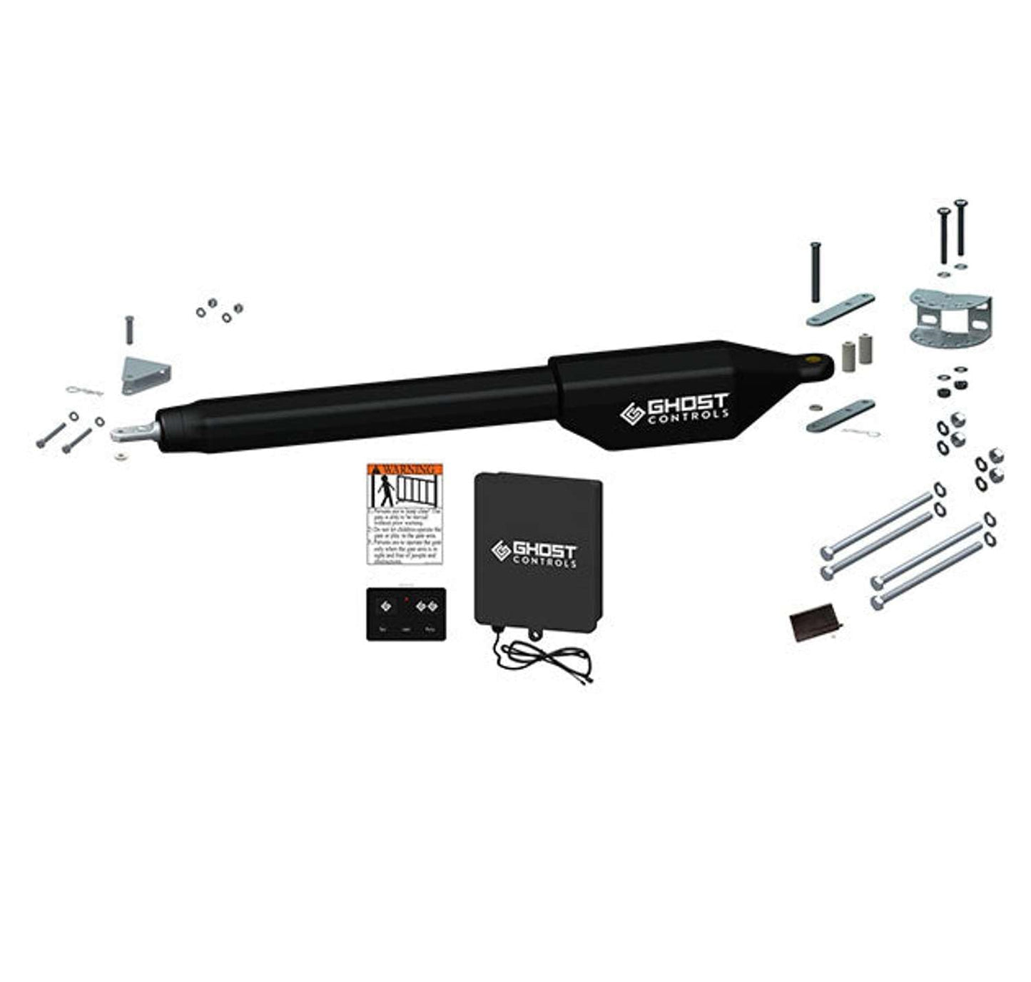Ghost Controls Automatic Gate Opener Kit for Column Mounted and Decorative Driveway Swing Gates with Gate Opener Remote - Solar Capable - Manor Series - Model HDP1