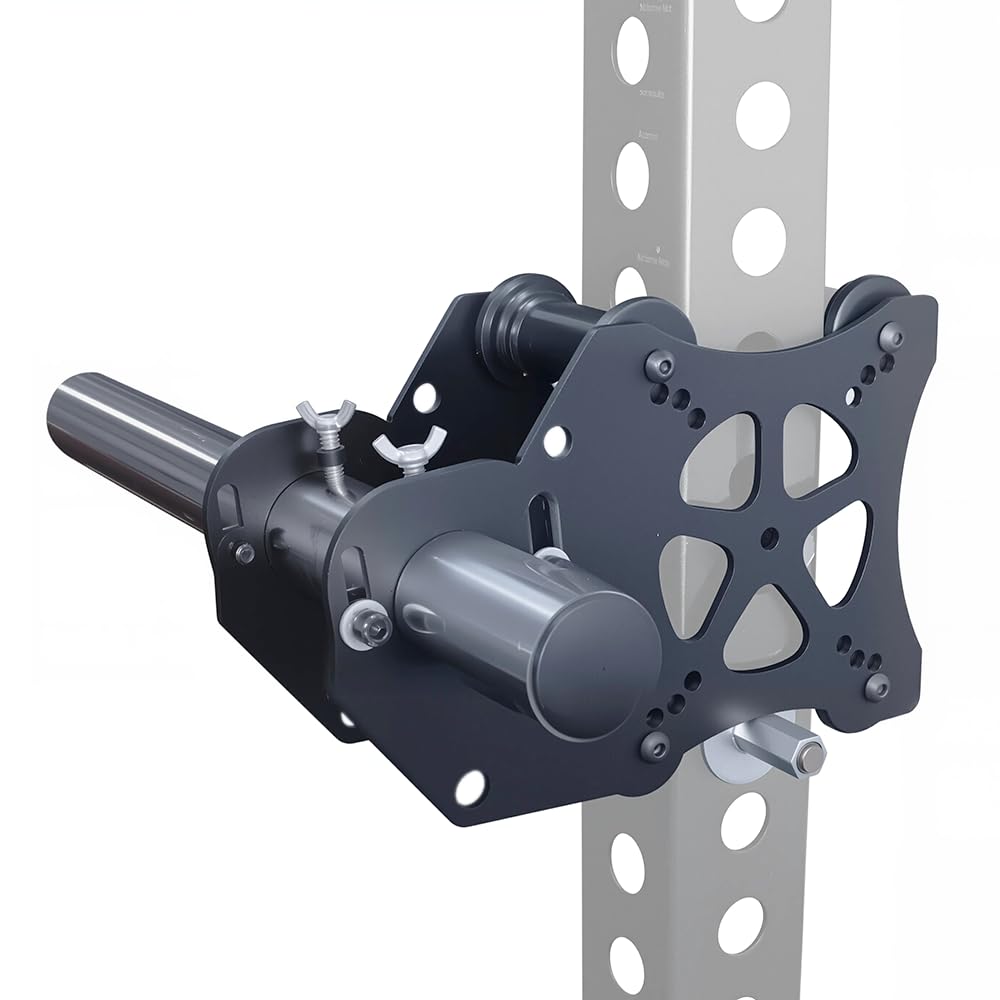 Pulley System Gym Power Rack Attachments Smith Machine Attachments Cable Pulley Attachments for Gym Home Cable Crossover Bench Press Deep Squat for 2" Olympic Barbell 2" Weight Plate (Set-B1)