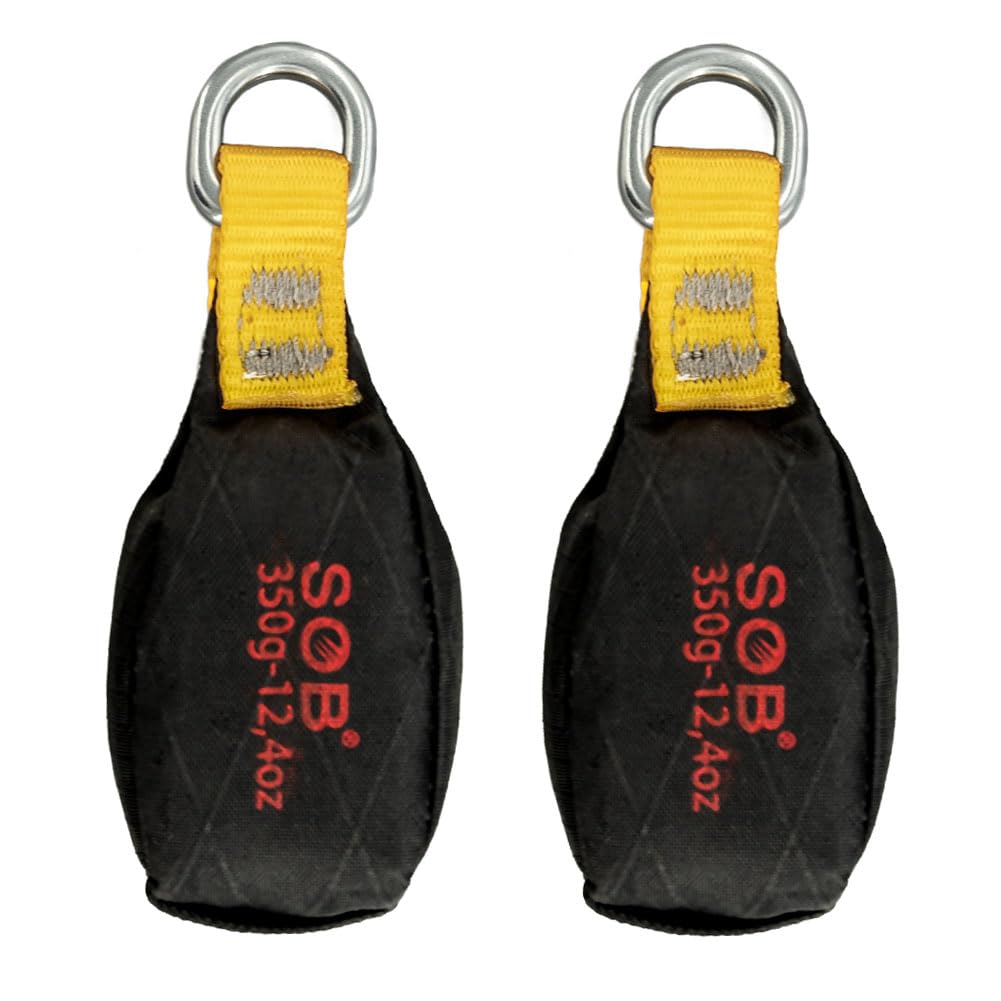 RESQT Throw Weight Bag, Durable Climbing Rope Bag for Arborists Professional Multi Throw Bag for Tree Rock Spelunking (2Pcs Black, 350G)
