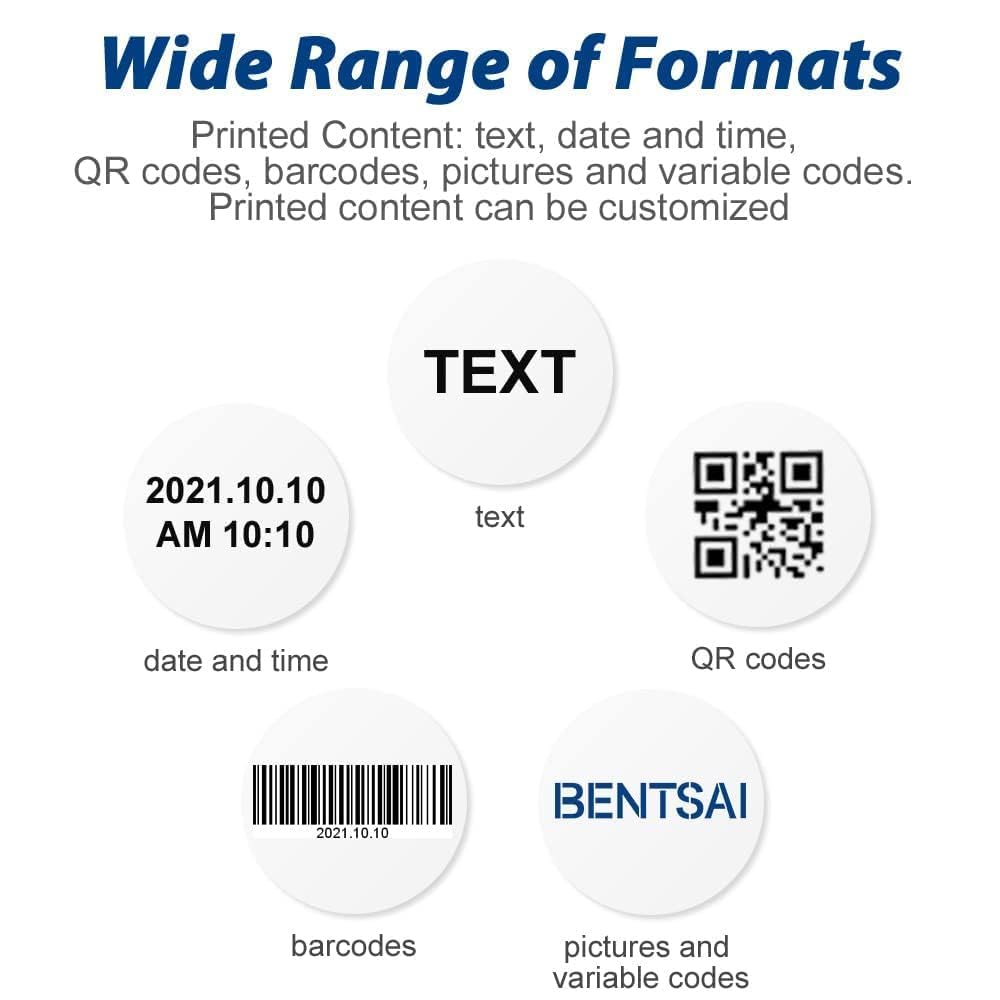 BENTSAI B85 Wide Format Handheld Inkjet Printer Industrial Inkjet Printer with 4 Inches Print Height for Large Format Batch Coding Variable Data Printing on Any Surfaces