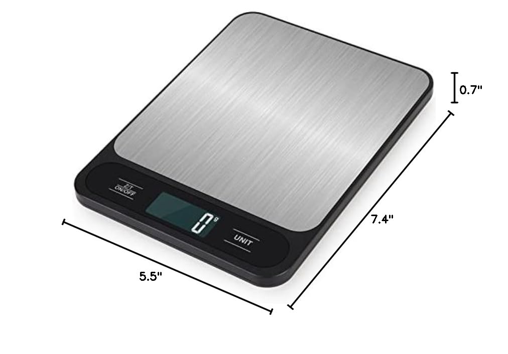 Skiennix Digital Kitchen Scale - 10kg/22lb Capacity for Accurate Grams & Ounces Measurement