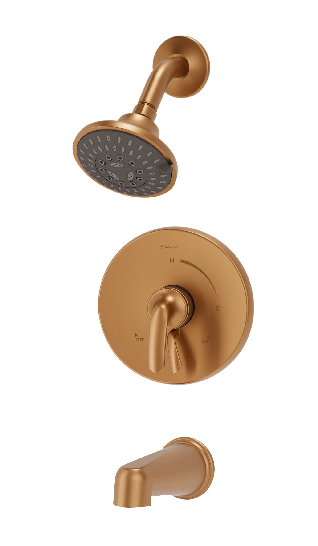 Symmons Elm Single Handle Wall Mounted Tub and Shower Trim Kit with Diverter Lever in Brushed Bronze (Valve Not Included)