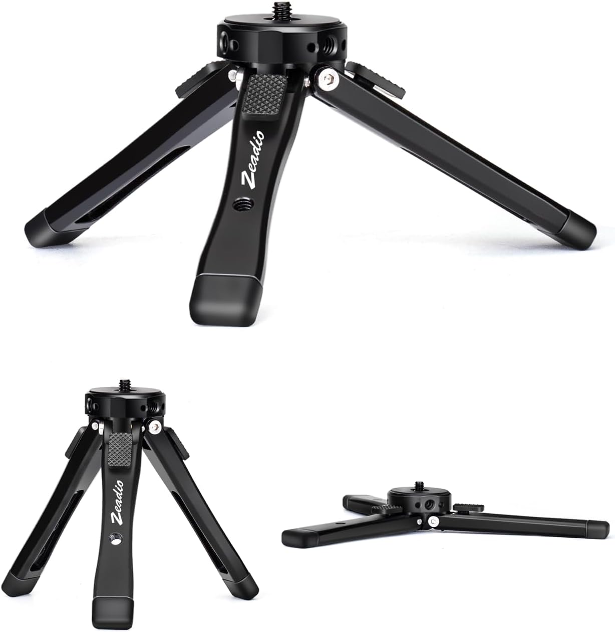 Zeadio etc(40kg/88lb Heavy Duty Mini Metal Tripod Stand - Universal Small Table Tripod for Camera, Gimbal, Action Cam