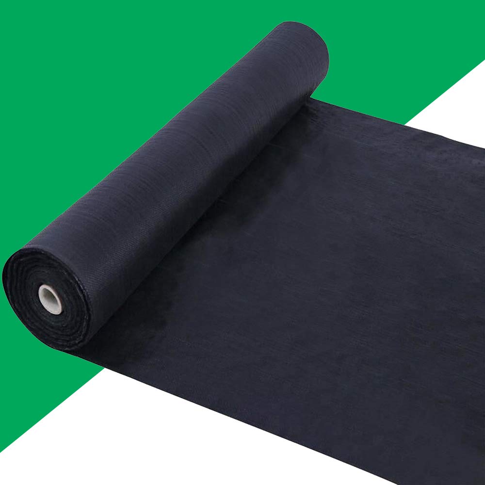 Kdgarden Premium 5oz Pro Weed Barrier Landscape Fabric Ground Cover Heavy Duty Commercial Anti-Weed Gardening Mat, 4ft x 100ft, Black