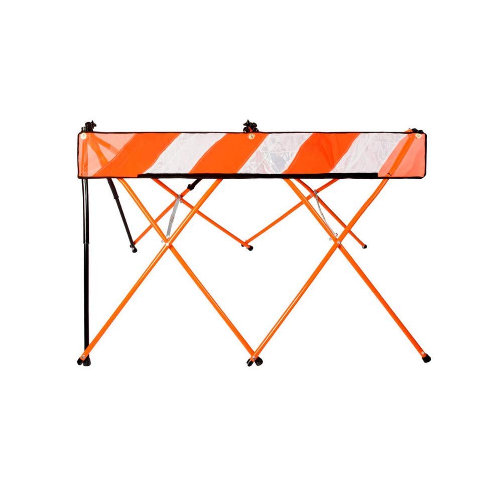 Flex-Safe Safety Barriers, Portable Expandable Barricade 5 ft Folding Traffic Barricade Parking Barrier Folding Security Gate Scissor Gate Traffic Cones Alternative High Vis Yellow