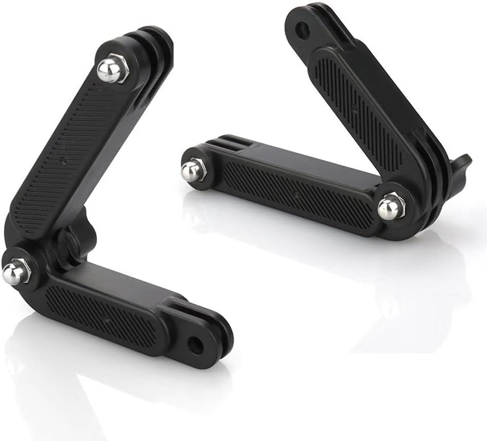 ThtRht 2 Pack Action Camera Curved Extension Arm Adjustable Rotating Camera Mount Joint Adapter for Mobile Phone Chest
