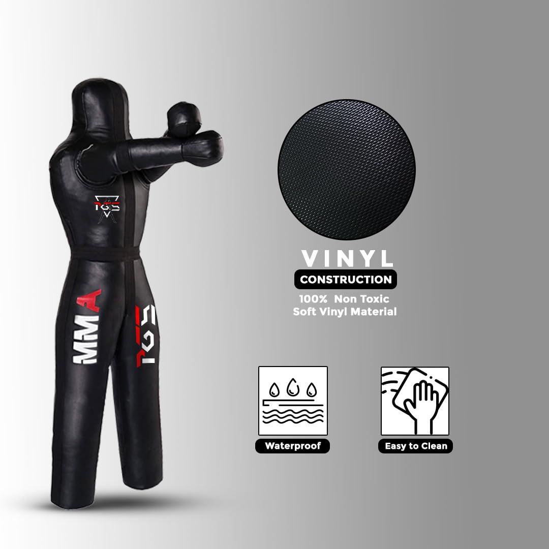 PGS - Heavy-Duty Grappling Dummy for Martial Arts Training — Jiu Jitsu/BJJ/MMA Wrestling Practice Dummy — UNFILLED Custom-Weight Design (6FT - 70")