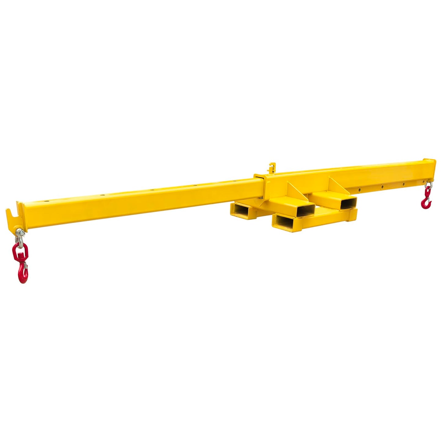 LGXEnzhuo 4400LB Forklift Jib Boom Crane Attachment – Bidirectional Telescopic Carbon Steel Hoist, 12.1ft Adjustable Lifting Arm, 6.3"x2.56" Pocket Size, for Warehouse Farm