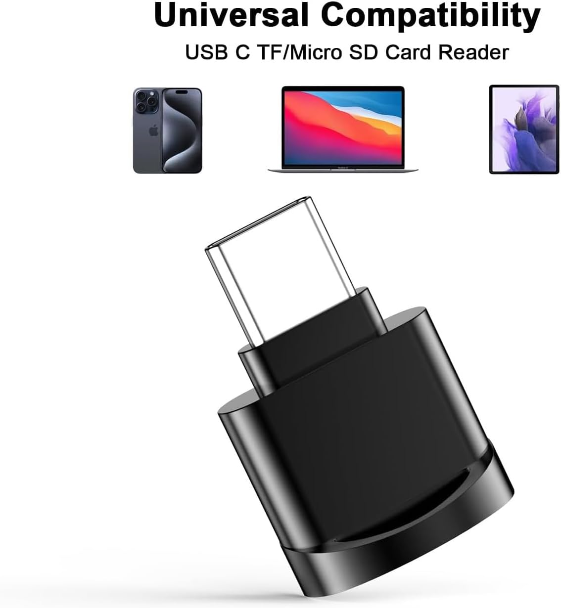 JOYNANO 64GB 10 FAT32 24/7 (64GB SECUEYE TF Memory Card with Type C Adapter, Class High Speed Reading/Writing