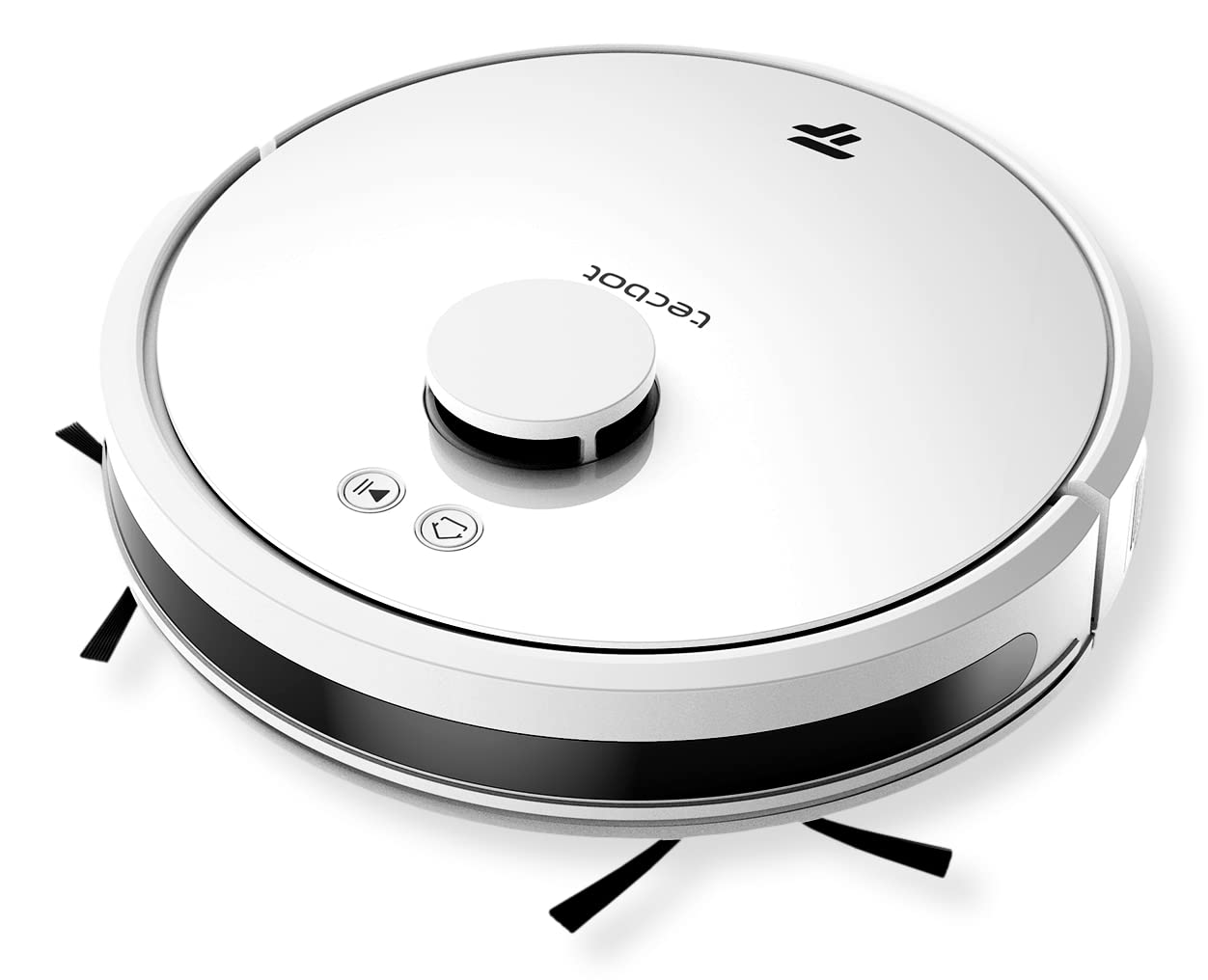 Tecbot S3 Robotic Sweeping/Mopping Vacuum Cleaner with 360-degree LDS Laser Radar Navigation, White; 14.4V, 35W; 1800Pa Suction; 0.6L Dust Bin; 0.45L Water Tank; Anti-Drop Smart Protection