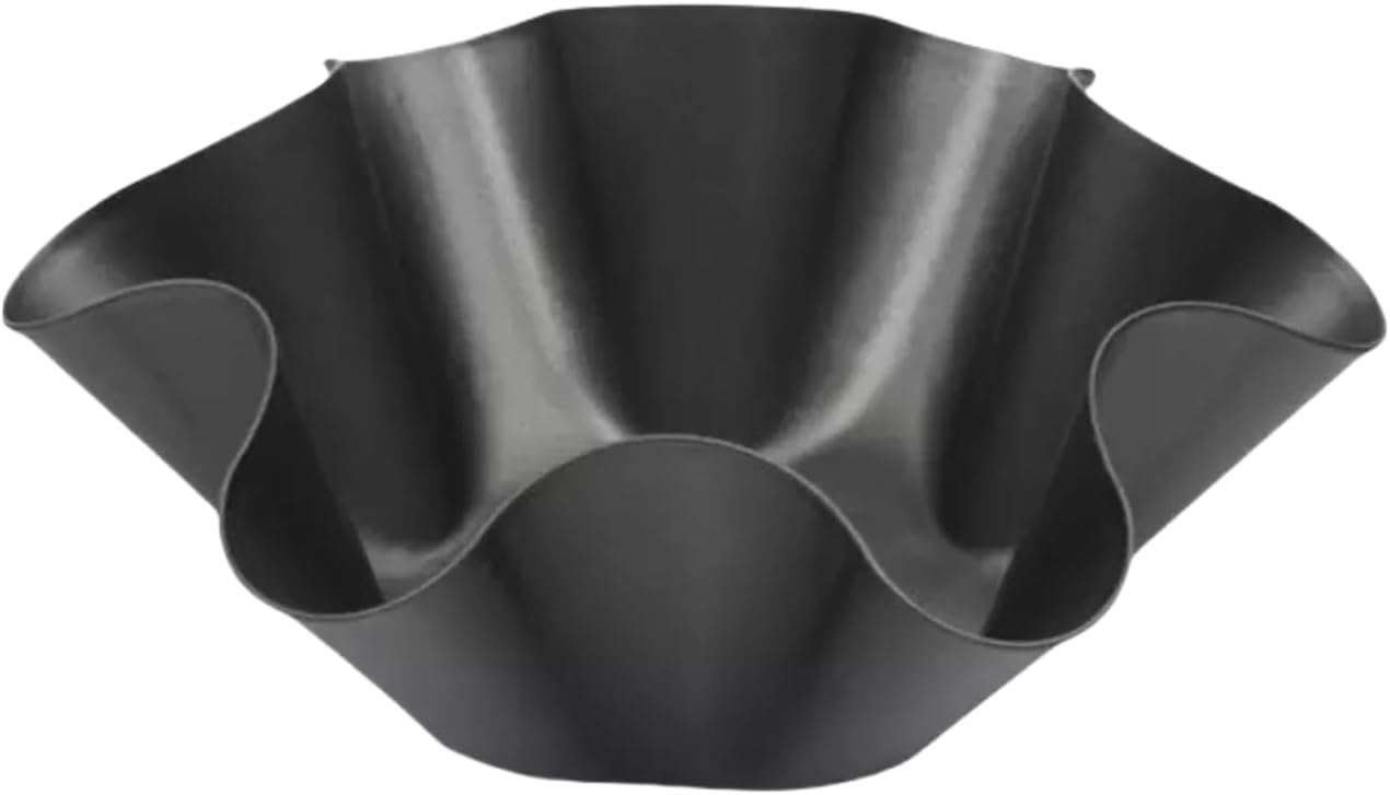 Skiennix Non-Stick Baking Bowls - Carbon Steel Tortilla Bowl Maker for Kitchen | Black Salad Bowl Pans