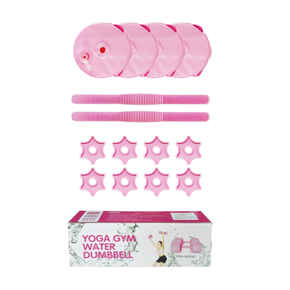 Water Filled Dumbbells Set for Women, Travel Weights Adjustable Water Dumbbells Up to 3~12 Lbs(1 pair) for Yoga Training Exercise Fitness