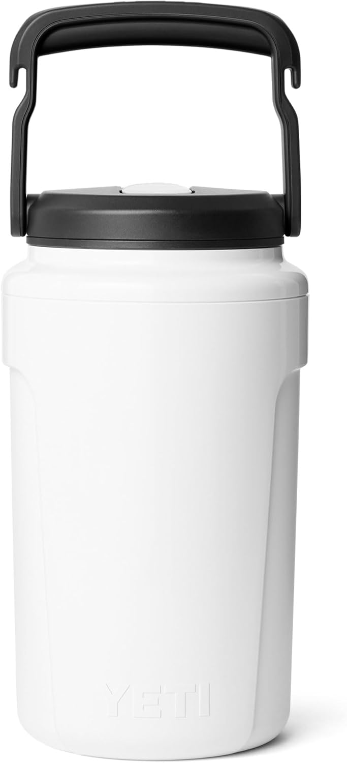 YETI Silo Half Gallon Insulated Water Jug - Leakproof Sports Bottle with Straw Cap & Fence Hook - Keeps Drinks Ice-Cold, White
