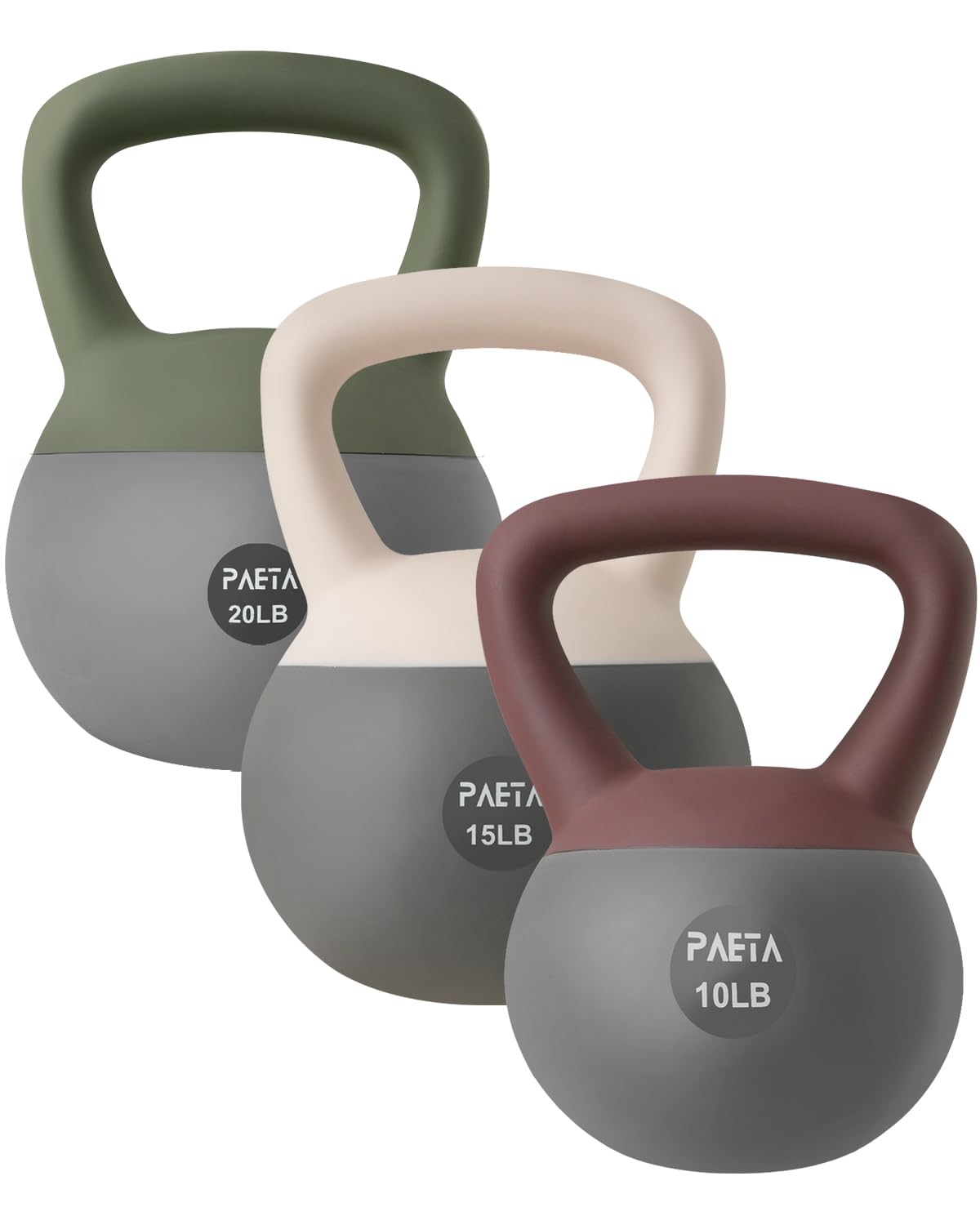PAETA Soft Kettlebell for Home Gym – Anti-Slip Grip & Wide Handle Design, Soft-Sided Cushioned Base Kettlebell, Soft Kettlebell set for Strength Training - Ideal for Men, Women, 45lbs