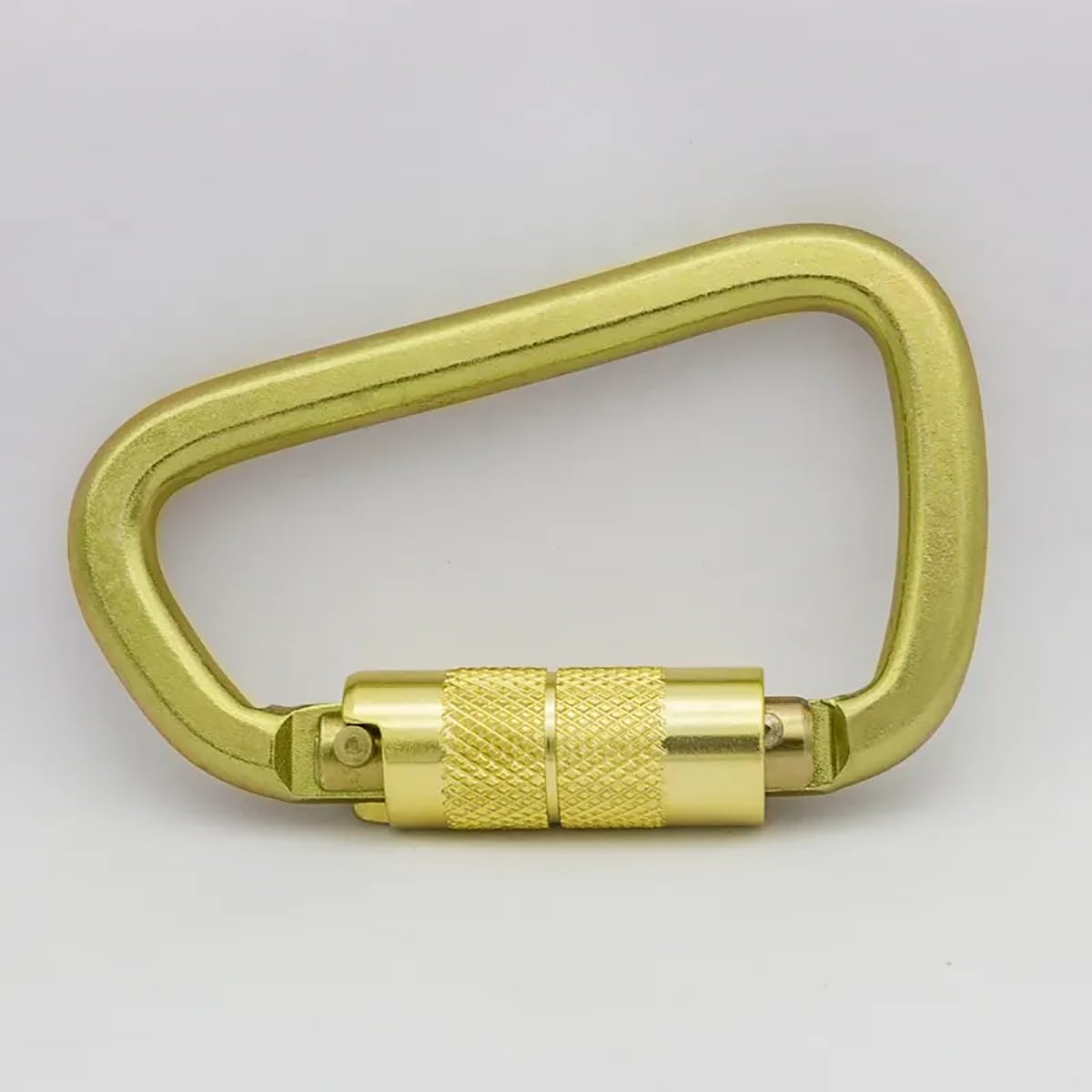 Auto Locking Carabiner 30KN=6500lbs Heavy Duty Large Clip Climbing Carabiner Twist Lock Carabiners for Rock Climbing, Camping, Gym,Rescue (CE Rated,D Shape),Gold