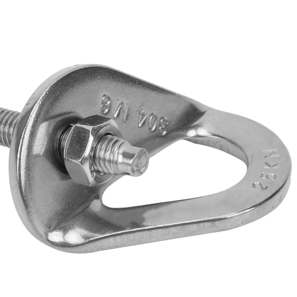 MOPFOL Steel Expansion Anchor Bolts Set – 25KN Load Capacity for Rock Climbing, Rappelling & Gym Mounting, Heavy-Duty Climbing Hangers (8.3mm Aperture)