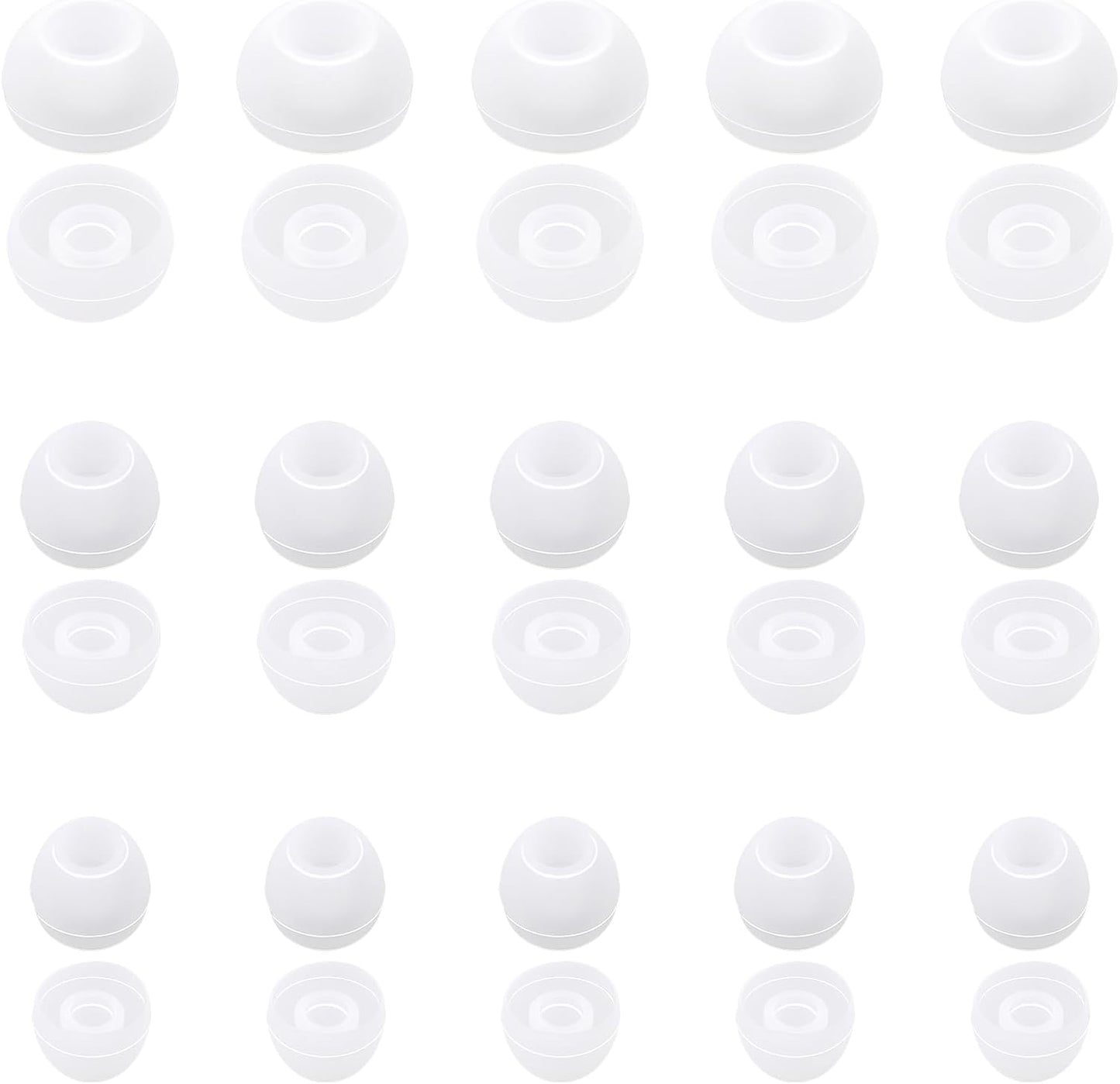 KALIONE 30 Pcs Silicone Earbud Cap Tip Cover Replacement, Ear Tips for in-Ear Headphones Ear Buds Tips Headphone