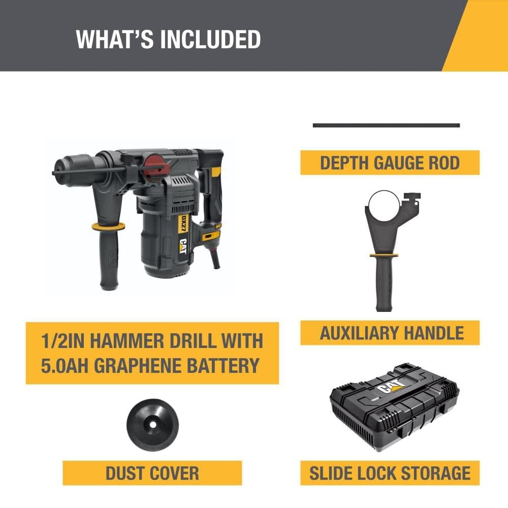 Caterpillar Cat® 1-1/4” SDS-Plus Rotary Hammer Drill 12.5-AMP - DX27U