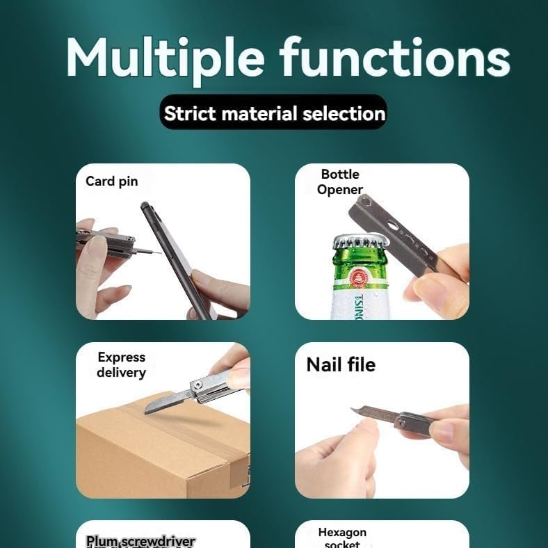 Accessories7 in1 Multi-Function Mobile Phone SIM Card Removal Tool, Portable Key ChainCell Phone SIM Card Tools