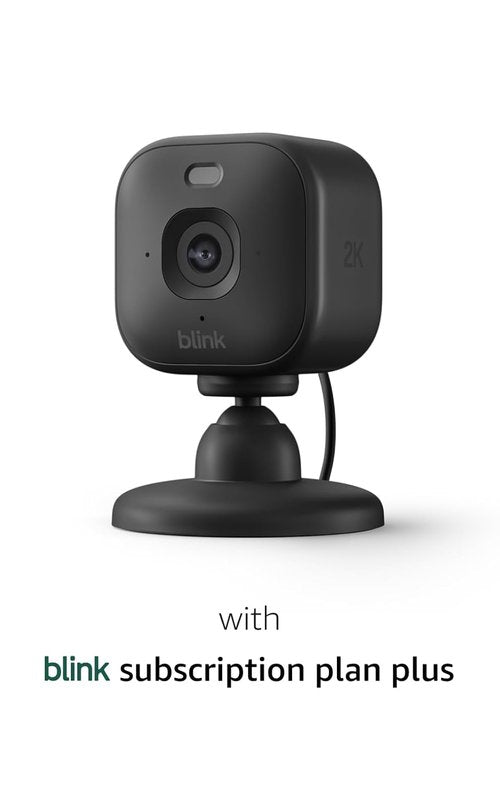 Blink Mini 2K+ Indoor Security Camera - 2K Video Resolution, Night Vision & Motion Detection | Black