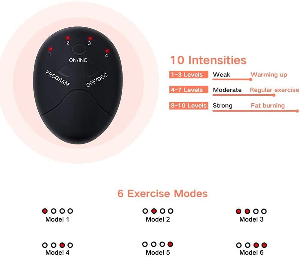 ABS Muscle Stimulator, Abdominal Muscle Toner ABS Training Workout Belt Body Toing Gear Waist Trimmer Fitness Equipent Home Office Exercise for Abdomen/Arm/Leg