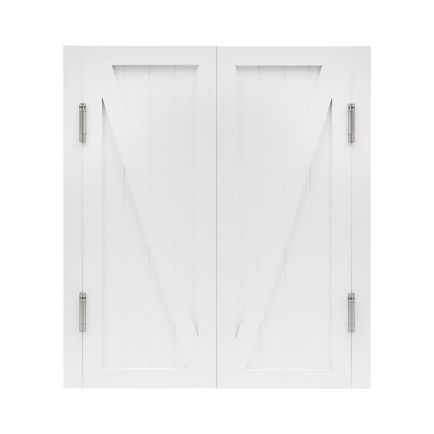 Swinging Doors, Interior Saloon Partition Doors with Stainless Steel Hinges, Wood Cafe Door, Auto Close Two-Way Open Half Door for Hallway Kitchen Bar Porch Pub Entrance (White, 31.5x35.43in)